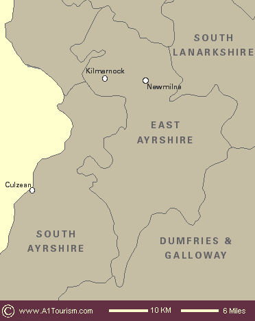East Ayrshire map